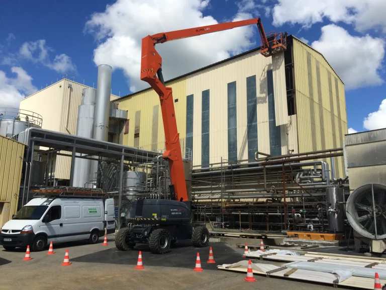 Nacelle sur chantier